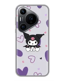 Чехол для Huawei Pura 70 PRO с картинкой «Kuromi и лавандовые сердца»