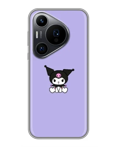 Чехол для Huawei Pura 70 PRO с картинкой «Kuromi — фиолетовый минимализм»