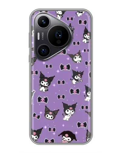 Чехол для Huawei Pura 70 PRO с картинкой «Kuromi — паттерн»