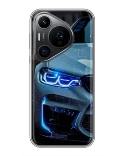 Чохол для Huawei Pura 70 PRO з картинкою «Погляд BMW з синіми фарами» Чохол для Huawei Pura 70 PRO з картинкою «Погляд BMW з синіми фарами»
