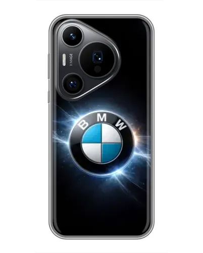Чехол для Huawei Pura 70 PRO с картинкой «BMW — неоновое сияние»
