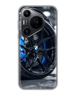 Чехол для Huawei Pura 70 PRO с картинкой «Колесо BMW вблизи»