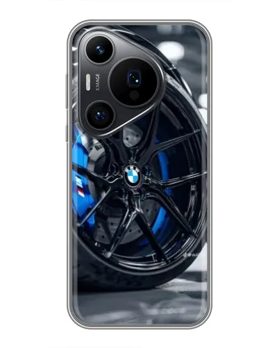 Чехол для Huawei Pura 70 PRO с картинкой «Колесо BMW вблизи»