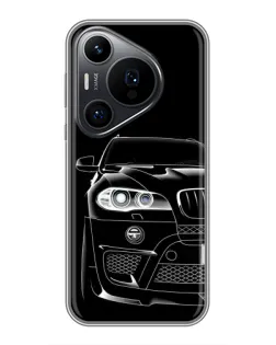 Чехол для Huawei Pura 70 PRO с картинкой «Темный силуэт BMW»