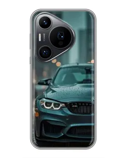 Чехол для Huawei Pura 70 PRO с картинкой «BMW в огнях города»