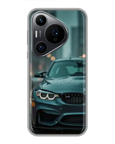 Чехол для Huawei Pura 70 PRO с картинкой «BMW в огнях города»