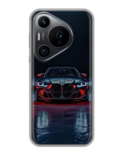 Чехол для Huawei Pura 70 PRO с картинкой «BMW на мокрой дороге»