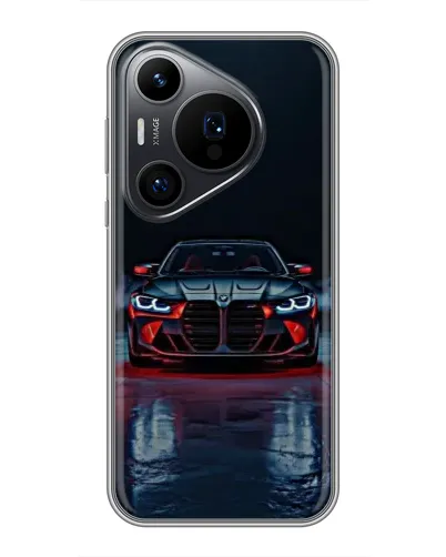 Чехол для Huawei Pura 70 PRO с картинкой «BMW на мокрой дороге»