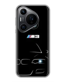 Чехол для Huawei Pura 70 PRO с картинкой «Минималистичный принт BMW M3»