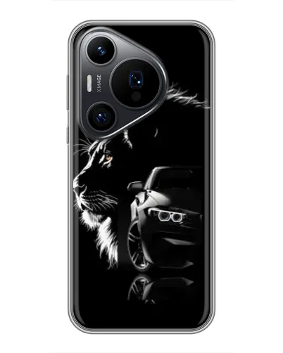 Чехол для Huawei Pura 70 PRO с картинкой «BMW и лев»