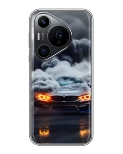 Чехол для Huawei Pura 70 PRO с картинкой «BMW в дыму»