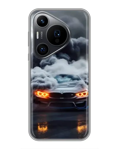 Чехол для Huawei Pura 70 PRO с картинкой «BMW в дыму»