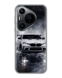 Чехол для Huawei Pura 70 PRO с картинкой «BMW сквозь туман»