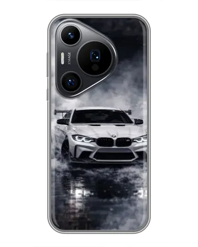 Чехол для Huawei Pura 70 PRO с картинкой «BMW сквозь туман»