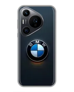 Чехол для Huawei Pura 70 PRO с картинкой «Логотип BMW — минимализм»