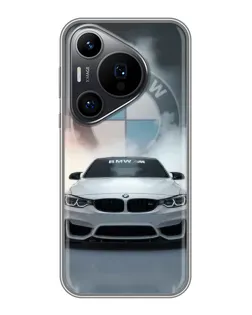 Чехол для Huawei Pura 70 PRO с картинкой «BMW в белом дыму»