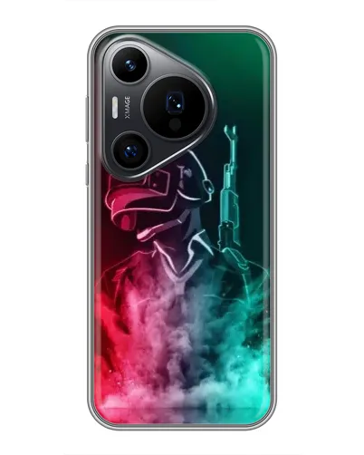 Чехол для Huawei Pura 70 PRO с картинкой «PUBG — огненный воин»