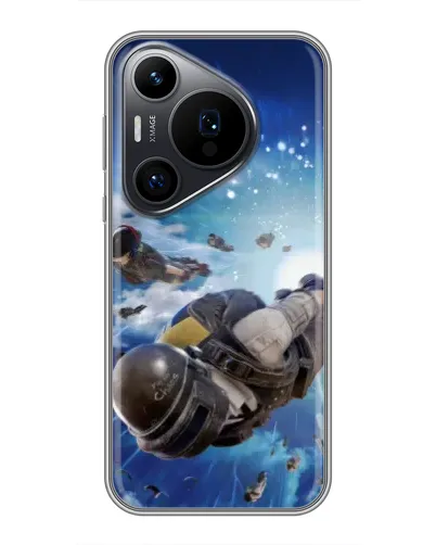 Чехол для Huawei Pura 70 PRO с картинкой «Десант PUBG — прыжок»
