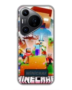 Чохол для Huawei Pura 70 PRO з картинкою «Minecraft герої гри»