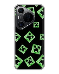 Чехол для Huawei Pura 70 PRO с картинкой «Паттерн с криперами» Чехол для Huawei Pura 70 PRO с картинкой «Паттерн с криперами»