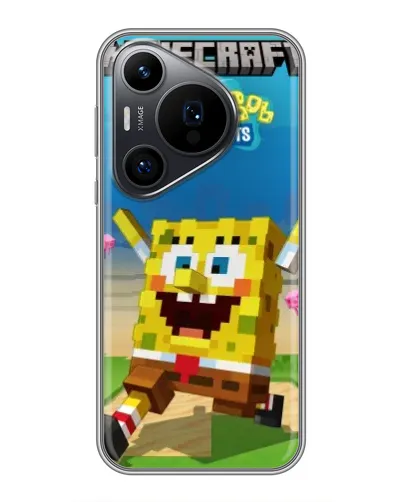 Чехол для Huawei Pura 70 PRO с картинкой «Губка Боб Minecraft» Чехол для Huawei Pura 70 PRO с картинкой «Губка Боб Minecraft»