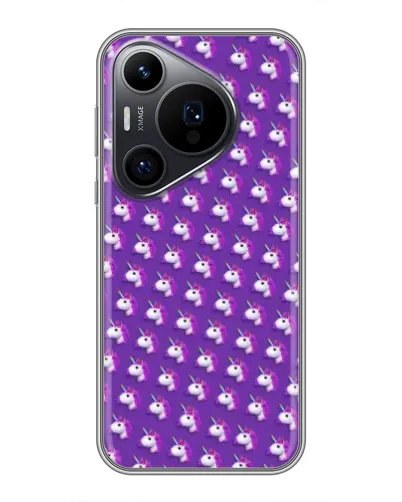 Чехол для Huawei Pura 70 PRO с картинкой «Единороги на фиолетовом» Чехол для Huawei Pura 70 PRO с картинкой «Единороги на фиолетовом»