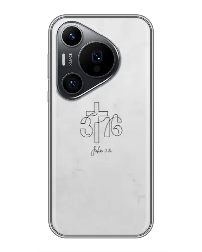 Чехол для Huawei Pura 70 PRO с картинкой «Иоанна 3:16 Крест»