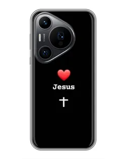 Чехол для Huawei Pura 70 PRO с картинкой «Сердце - Jesus»
