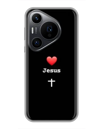 Чехол для Huawei Pura 70 PRO с картинкой «Сердце - Jesus»