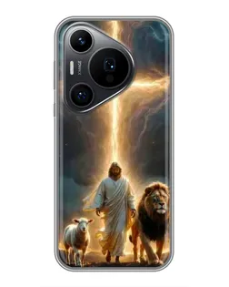 Чехол для Huawei Pura 70 PRO с картинкой «Лев Иуды и Свет»