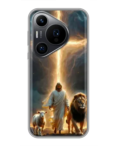 Чехол для Huawei Pura 70 PRO с картинкой «Лев Иуды и Свет»