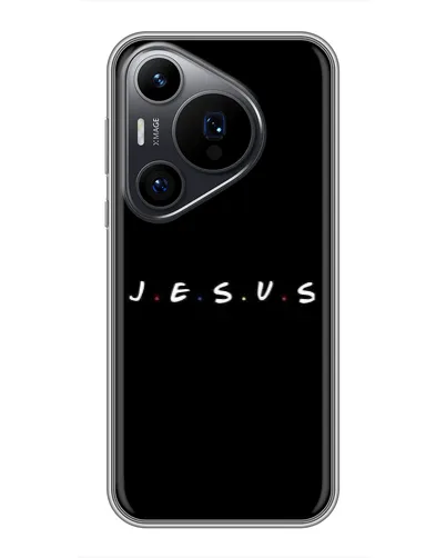Чехол для Huawei Pura 70 PRO с картинкой «Точки веры J.E.S.U.S.»