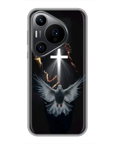 Чехол для Huawei Pura 70 PRO с картинкой «Голубь и Свет»