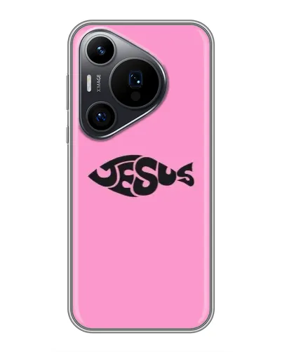 Чехол для Huawei Pura 70 PRO с картинкой «Розовый символ  Jesus»