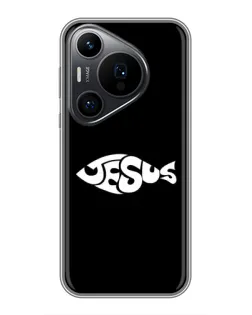 Чехол для Huawei Pura 70 PRO с картинкой «Рыба Jesus»