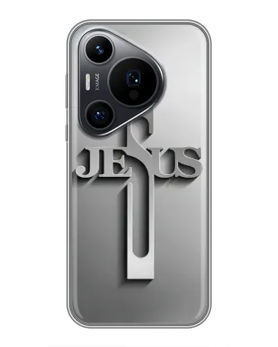Чохол для Huawei Pura 70 PRO з картинкою «Металевий хрест Jesus» Чохол для Huawei Pura 70 PRO з картинкою «Металевий хрест Jesus»