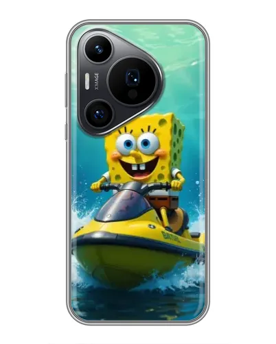 Чехол для Huawei Pura 70 PRO с картинкой «Спанч Боб на гидроцикле» Чехол для Huawei Pura 70 PRO с картинкой «Спанч Боб на гидроцикле»