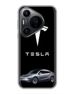 Чехол для Huawei Pura 70 PRO с картинкой «Tesla Model Y»