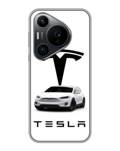 Чехол для Huawei Pura 70 PRO с картинкой «Tesla White Style»