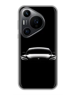 Чехол для Huawei Pura 70 PRO с картинкой «Фары Tesla Night»