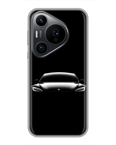 Чехол для Huawei Pura 70 PRO с картинкой «Фары Tesla Night»