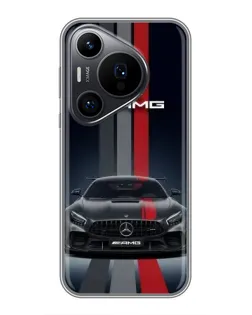 Чехол для Huawei Pura 70 PRO с картинкой «Mercedes — белый карбон» Чехол для Huawei Pura 70 PRO с картинкой «Mercedes — белый карбон»
