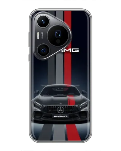 Чехол для Huawei Pura 70 PRO с картинкой «Mercedes — белый карбон»