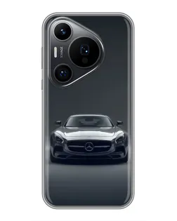 Чехол для Huawei Pura 70 PRO с картинкой «Mercedes на черном»
