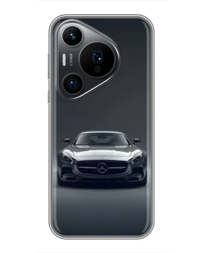 Чехол для Huawei Pura 70 PRO с картинкой «Mercedes на черном»