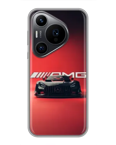 Чехол для Huawei Pura 70 PRO с картинкой «Mercedes AMG — красная линия»