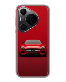 Чехол для Huawei Pura 70 PRO с картинкой «Красный Mercedes AMG»