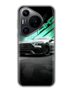 Чехол для Huawei Pura 70 PRO с картинкой «Темный Mercedes AMG»