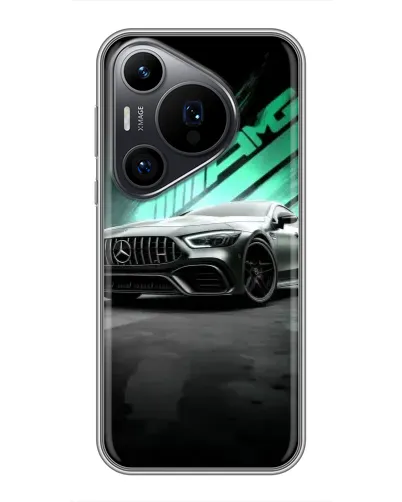 Чехол для Huawei Pura 70 PRO с картинкой «Темный Mercedes AMG»