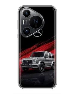 Чехол для Huawei Pura 70 PRO с картинкой «Mercedes G-Class красный»